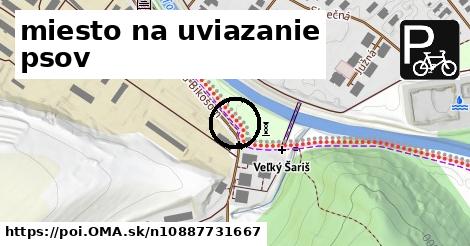 miesto na uviazanie psov