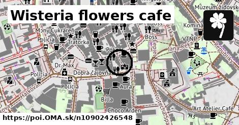 Wisteria flowers cafe