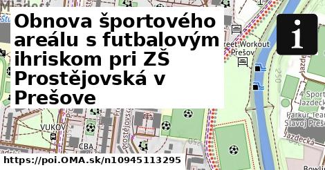 Obnova športového areálu s futbalovým ihriskom pri ZŠ Prostějovská v Prešove