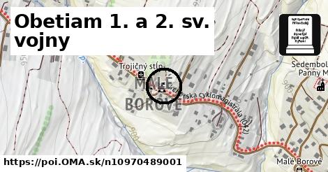 Obetiam 1. a 2. sv. vojny