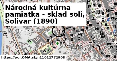 Národná kultúrna pamiatka - sklad soli, Solivar (1890)