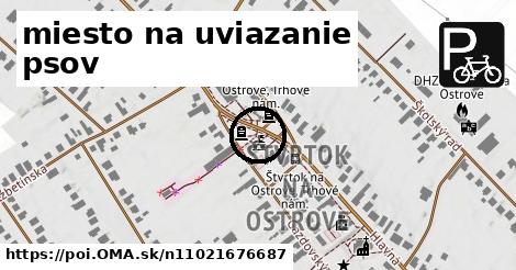 miesto na uviazanie psov