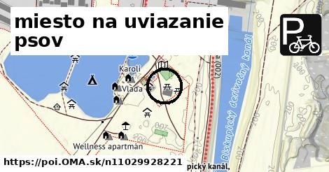 miesto na uviazanie psov