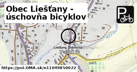 Obec Liešťany - úschovňa bicyklov