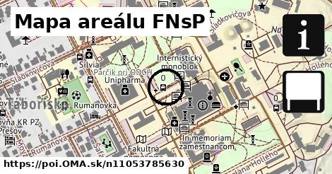 Mapa areálu FNsP