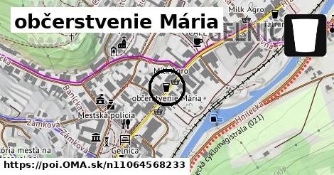 občerstvenie Mária