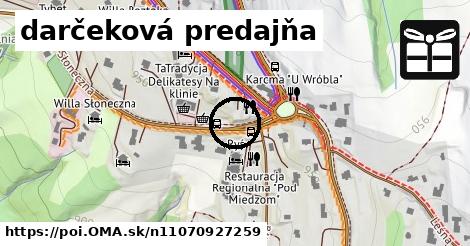 darčeková predajňa