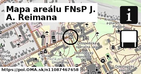 Mapa areálu FNsP J. A. Reimana