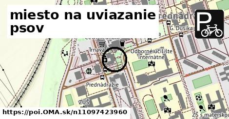 miesto na uviazanie psov