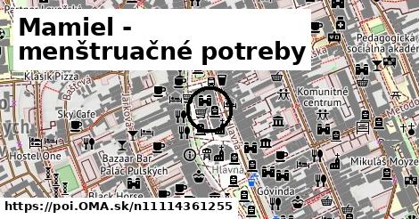 Mamiel - menštruačné potreby