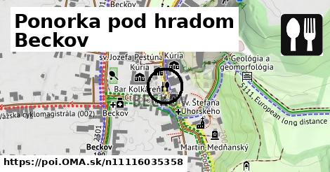 Ponorka pod hradom Beckov