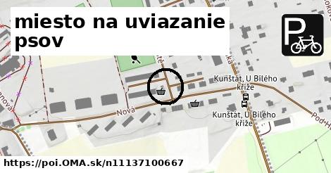 miesto na uviazanie psov