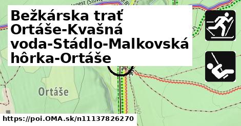 Bežkárska trať Ortáše-Kvašná voda-Stádlo-Malkovská hôrka-Ortáše