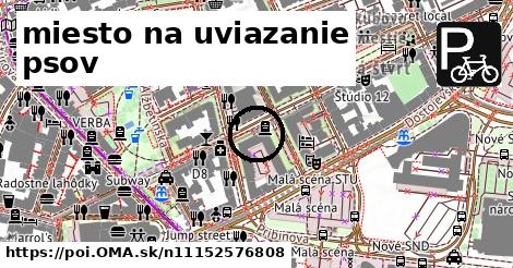 miesto na uviazanie psov