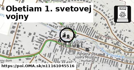 Obetiam 1. svetovej vojny