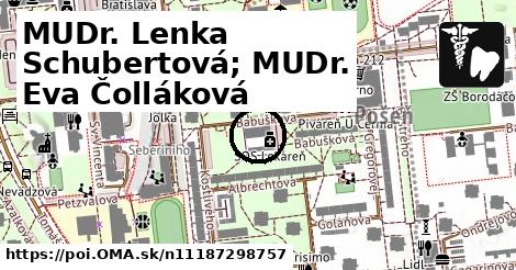 MUDr. Lenka Schubertová; MUDr. Eva Čolláková