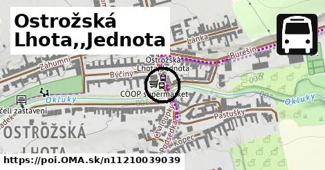 Ostrožská Lhota,,Jednota