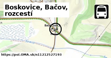 Boskovice, Bačov, rozcestí