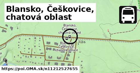 Blansko, Češkovice, chatová oblast