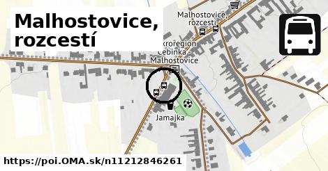 Malhostovice, rozcestí