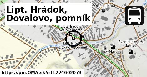 Lipt. Hrádok, Dovalovo, pomník