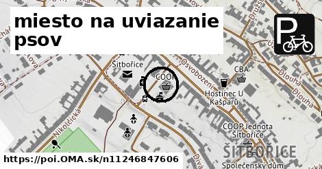 miesto na uviazanie psov