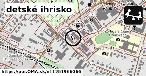 detské ihrisko