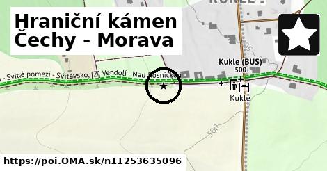 Hraniční kámen Čechy - Morava