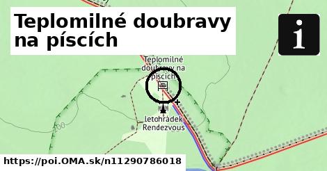 Teplomilné doubravy na píscích