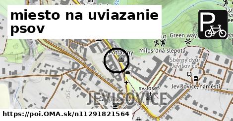 miesto na uviazanie psov
