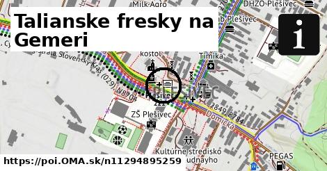 Talianske fresky na Gemeri