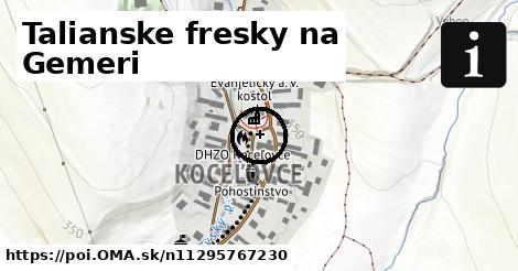 Talianske fresky na Gemeri