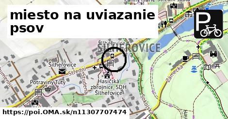 miesto na uviazanie psov