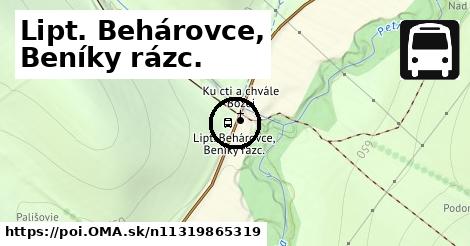 Lipt. Behárovce, Beníky rázc.