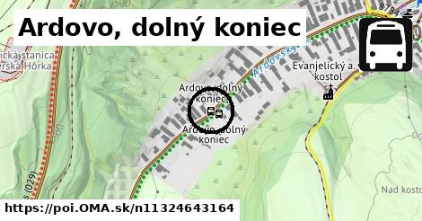 Ardovo, dolný koniec