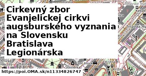 Cirkevný zbor Evanjelickej cirkvi augsburského vyznania na Slovensku Bratislava Legionárska