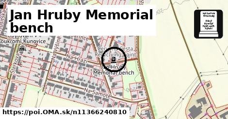 Jan Hruby Memorial bench