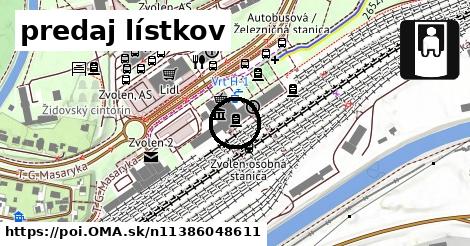 predaj lístkov
