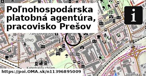 Poľnohospodárska platobná agentúra, pracovisko Prešov