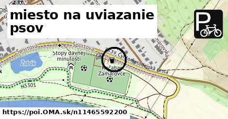 miesto na uviazanie psov
