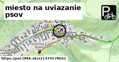 miesto na uviazanie psov