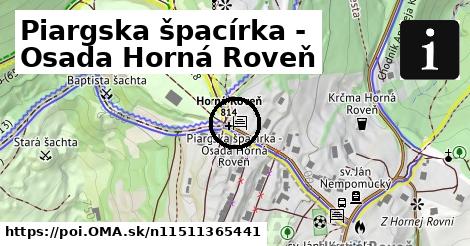 Piargska špacírka - Osada Horná Roveň