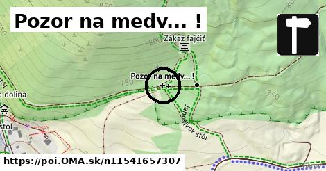 Pozor na medv... !