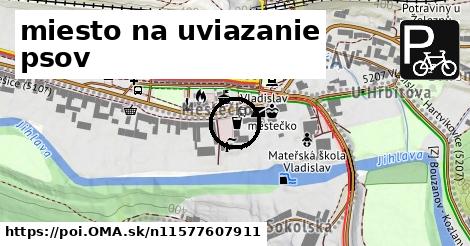 miesto na uviazanie psov