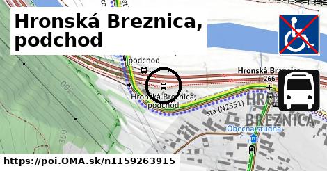 Hronská Breznica, podchod