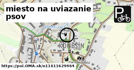 miesto na uviazanie psov