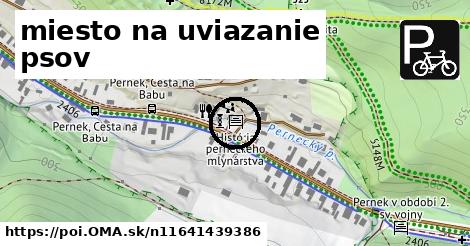 miesto na uviazanie psov