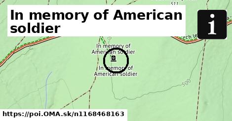 In memory of American soldier