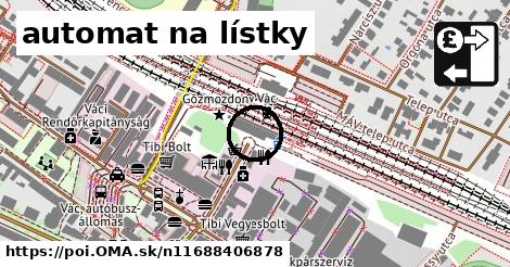 automat na lístky