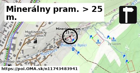 Minerálny pram. > 25 m.